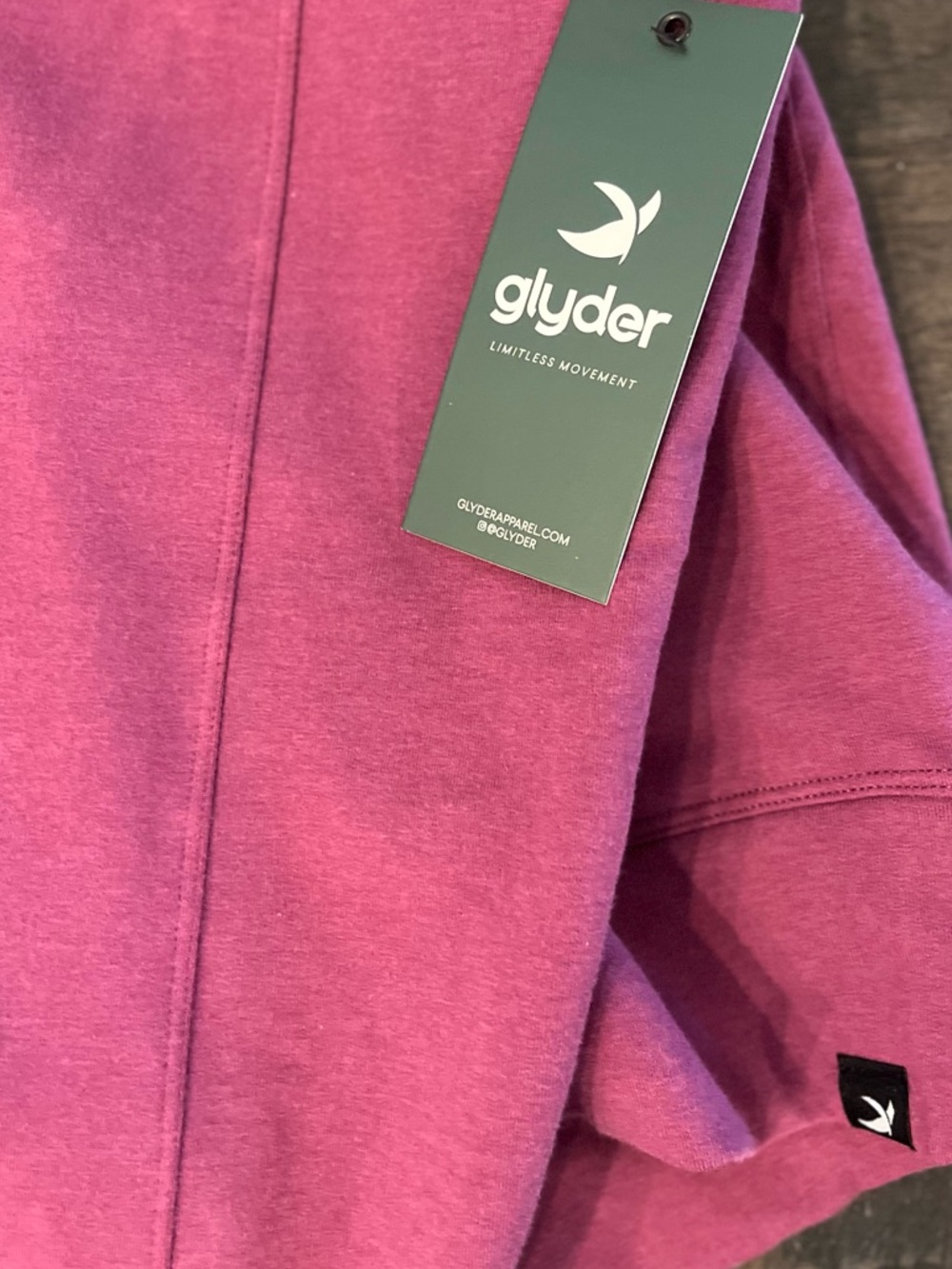 NWT Glyder Vintage Oversized Cropped Hoodie | Rouge | Size L - Picture 3 of 6